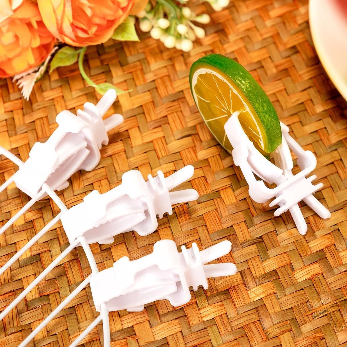 12x Bird Feeders - Plastic bird bowl - Birdcage feeder clips - Bird feeder tray - parrot fruit and vegetable clips - Bird feeder - Bird Feeder Tray - For birdcage - Hanging bird feeder - For birds, parrots - Image 3