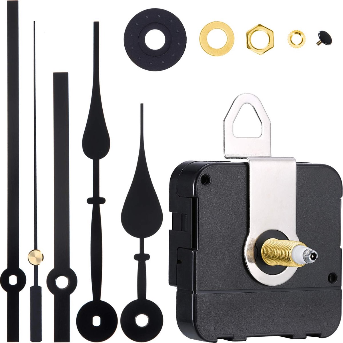Quartz movement - with 2 pairs of different hands - High Torque - For DIY clock repair parts and motor replacement - Movement with Hour Hand Replacement Movement - Image 1