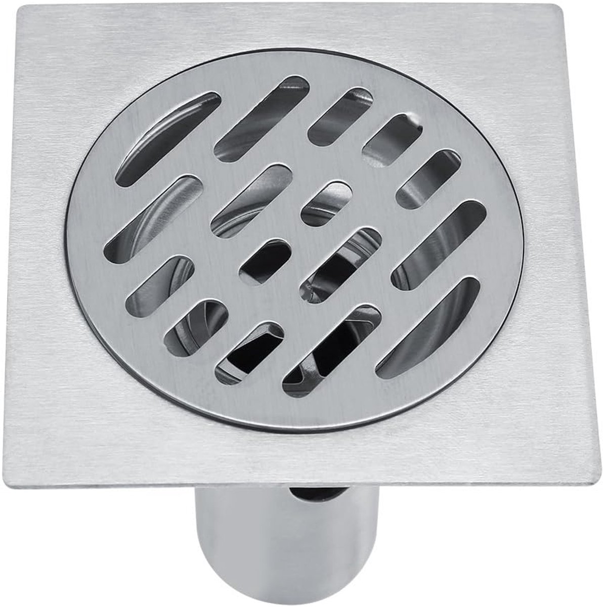 Square shower drain - Floor drain - Basket strainer - Drain strainer - Sink strainer - sink stopper - Stainless steel square odor-proof floor drain - drain stopper - Washbasin drain plug - Odor-proof floor drain - for bathroom, kitchen washbasin, toilet - Image 1