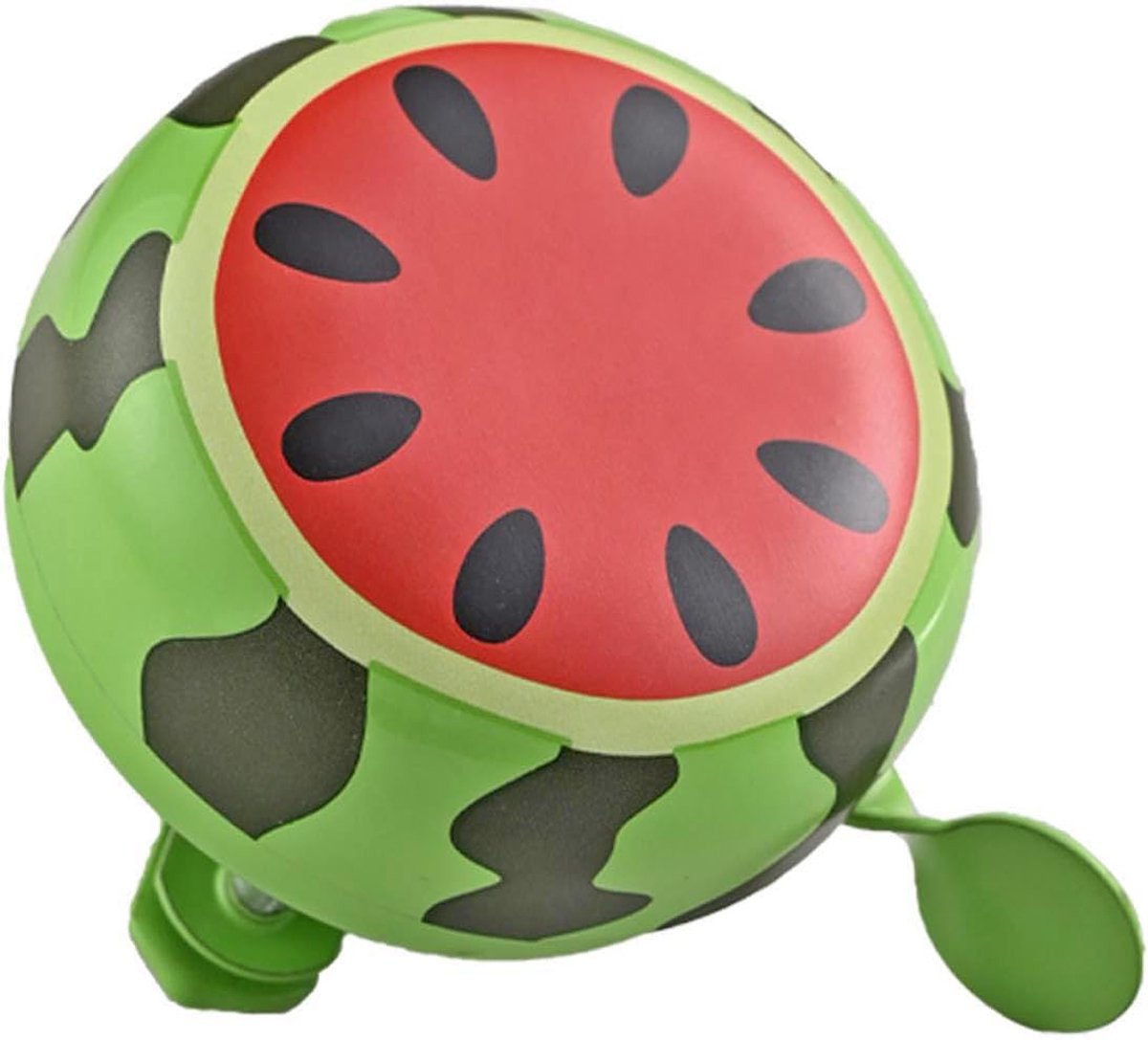 Bicycle bell - Fruits bicycle bell for children - Children's bicycle bell - adjustable bicycle bell - bicycle accessories - bicycle horn - ringing bicycle bell sound - watermelon pattern - 6*5 cm - red and green - Image 1