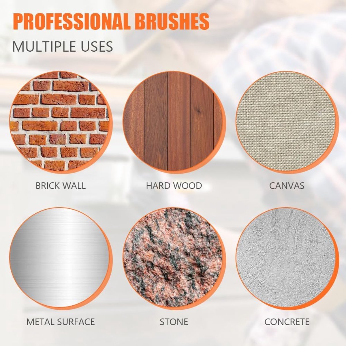 5-Piece Professional Paint Brush Set - Paint brushes - brush set - Paint brushes - Brushes - Paint brushes with wooden handle - Wall paint - Wall paint brushes - Brush - Painting / Painting supplies - for paint, glue and DIY jobs - Image 4