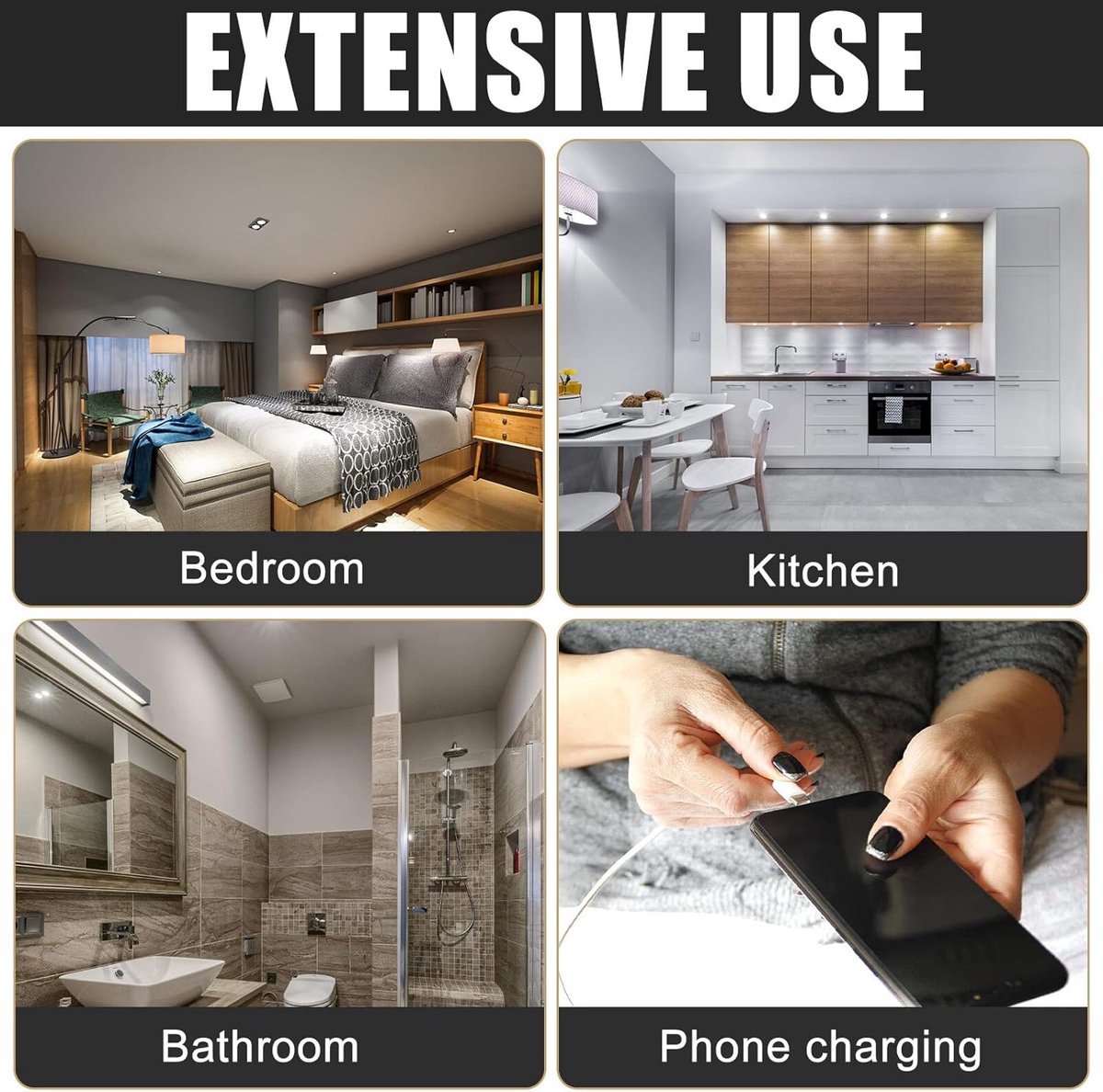 Countdown Switch - 60 minutes - Countdown timer switch - Mechanical countdown timer socket - time switch - timer light switch - with timer - timer socket - for bathroom extractor fan, garage, laundry room, storage room or spa - white - Image 4