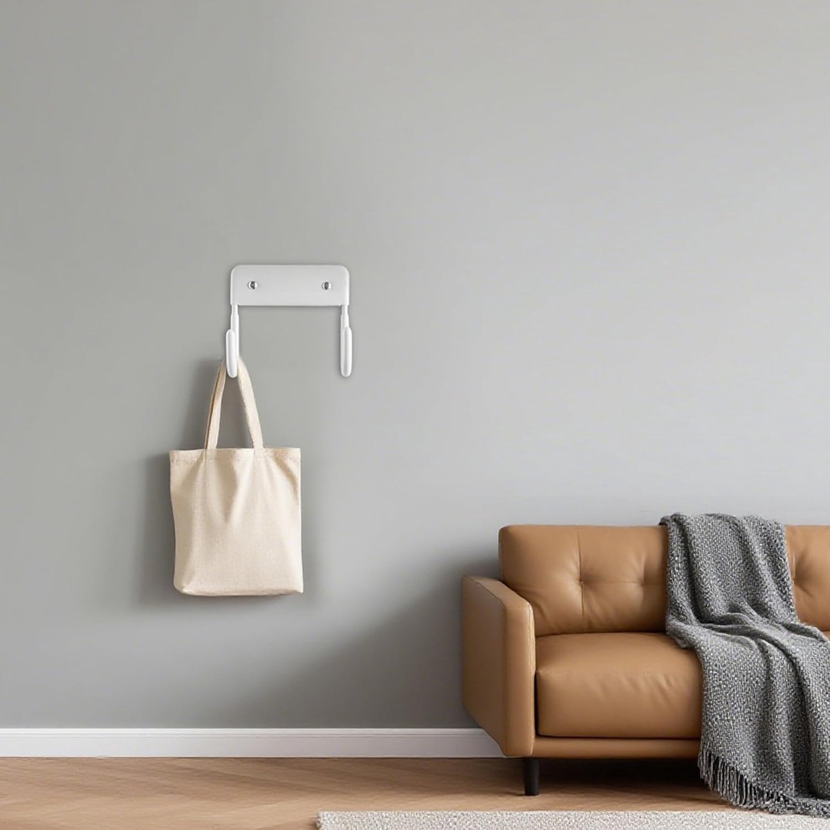 Ironing board holder - Ironing board hanging system - Hook for ironing board - Wall-mounted ironing board holder - Ironing board organizer - Hook - Storage hooks - wall hooks - tool hooks - for laundry rooms, garages and storage rooms - 12*11*6 cm - white - Image 2