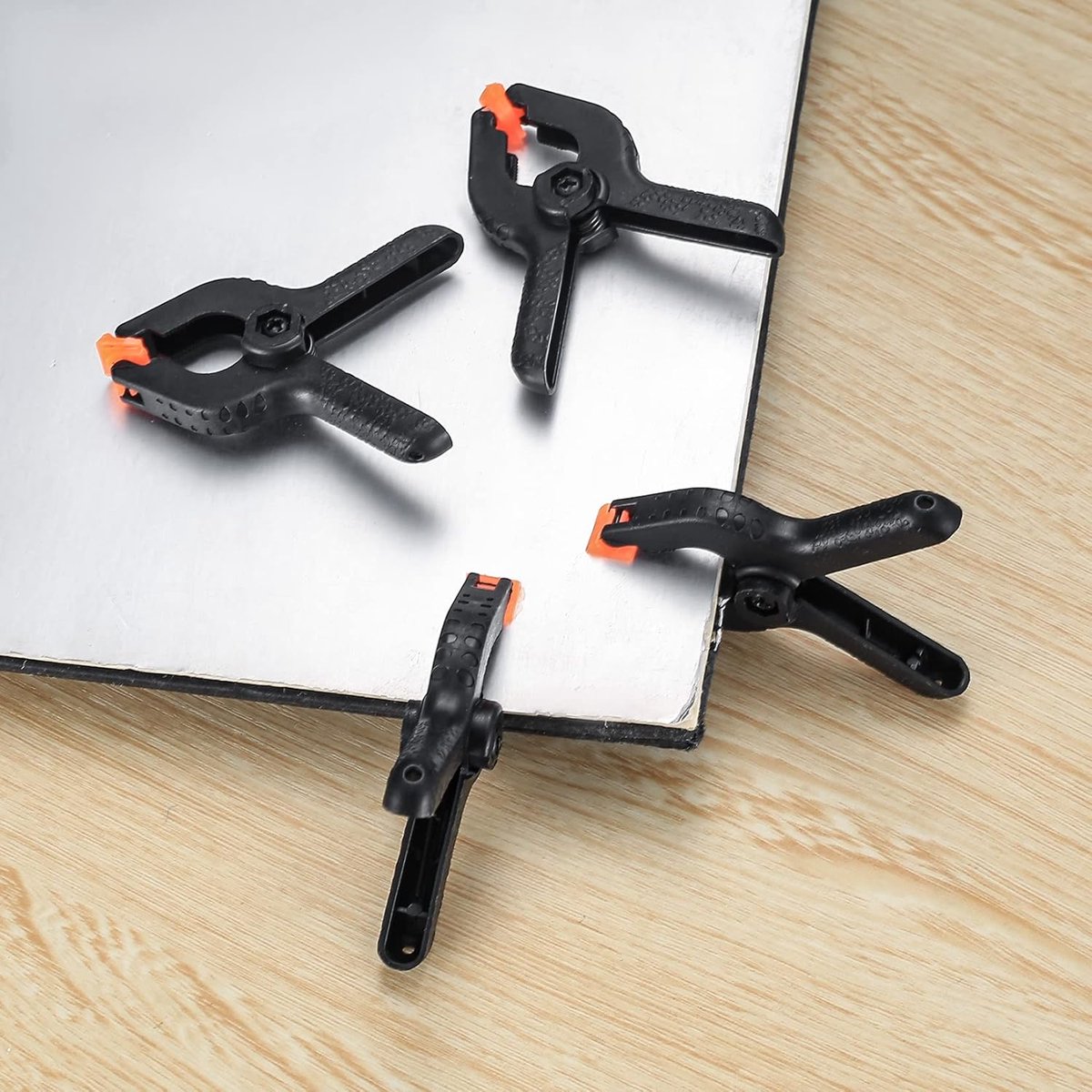 20 Pieces Tarpaulin Clamps - Spring Clamps - 2 inch Clamps - Clamp for Woodworking and Photo Studio - Market Clamp - Extra Strong - Tarpaulin Clamps - Black Hobby Glue Clamps - Plastic - Market Stall/Tarpaulin/DIY - Image 5