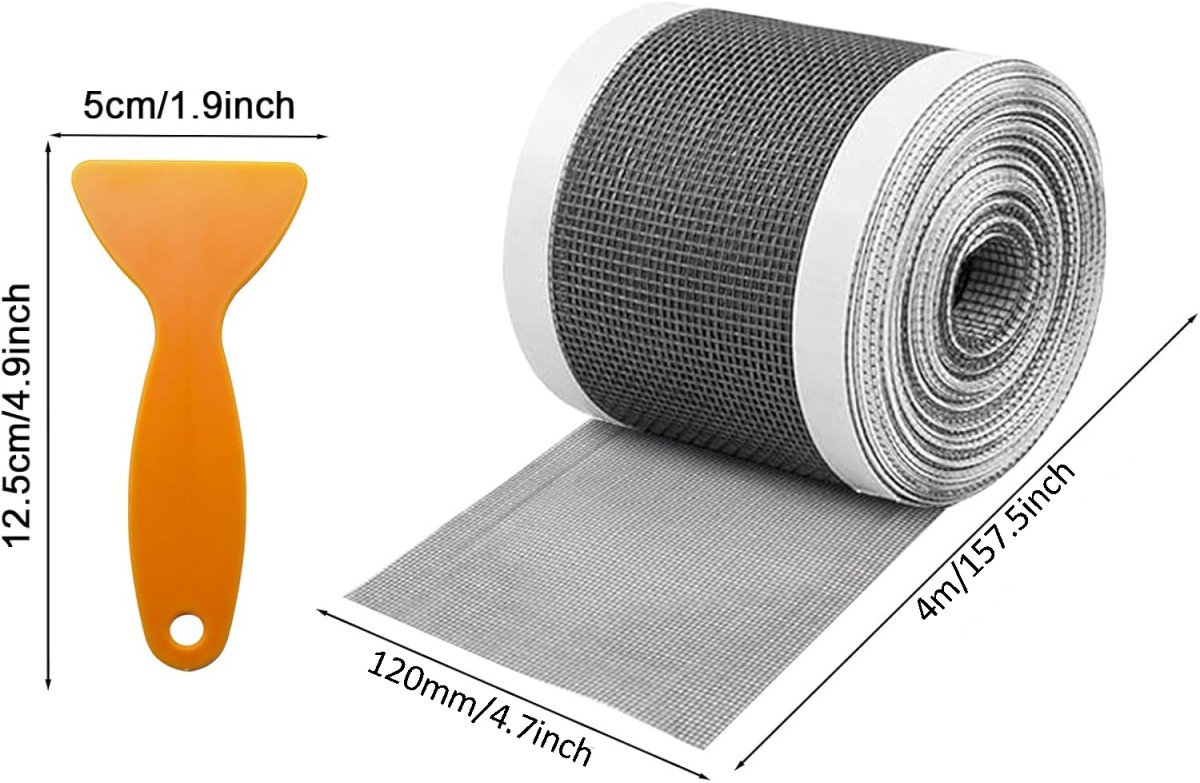 12cm*4m - Floor drain stickers - Hair catcher stickers - Shower filter - Self-adhesive filter - Drainage filter stickers - Anti-blocking mesh stickers - with sticker scraper - prevents blockages in kitchens and bathrooms - black - Image 5
