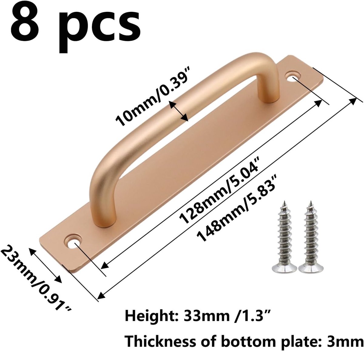 8 Pieces Door Handle - Kitchen Cabinet Handles - Cabinet Handles - Handles for Small Doors - 5