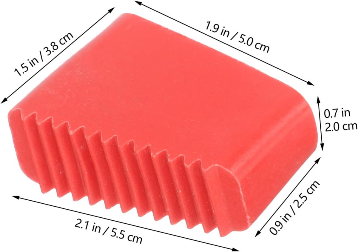 4 pieces - 5*3.8*2 cm - non-slip ladder foot covers - durable accessories for home ladders - attic ladder stepladder foot caps - stepladder feet rubber non-slip pads - easy to install - rubber foot covers - red - Image 5