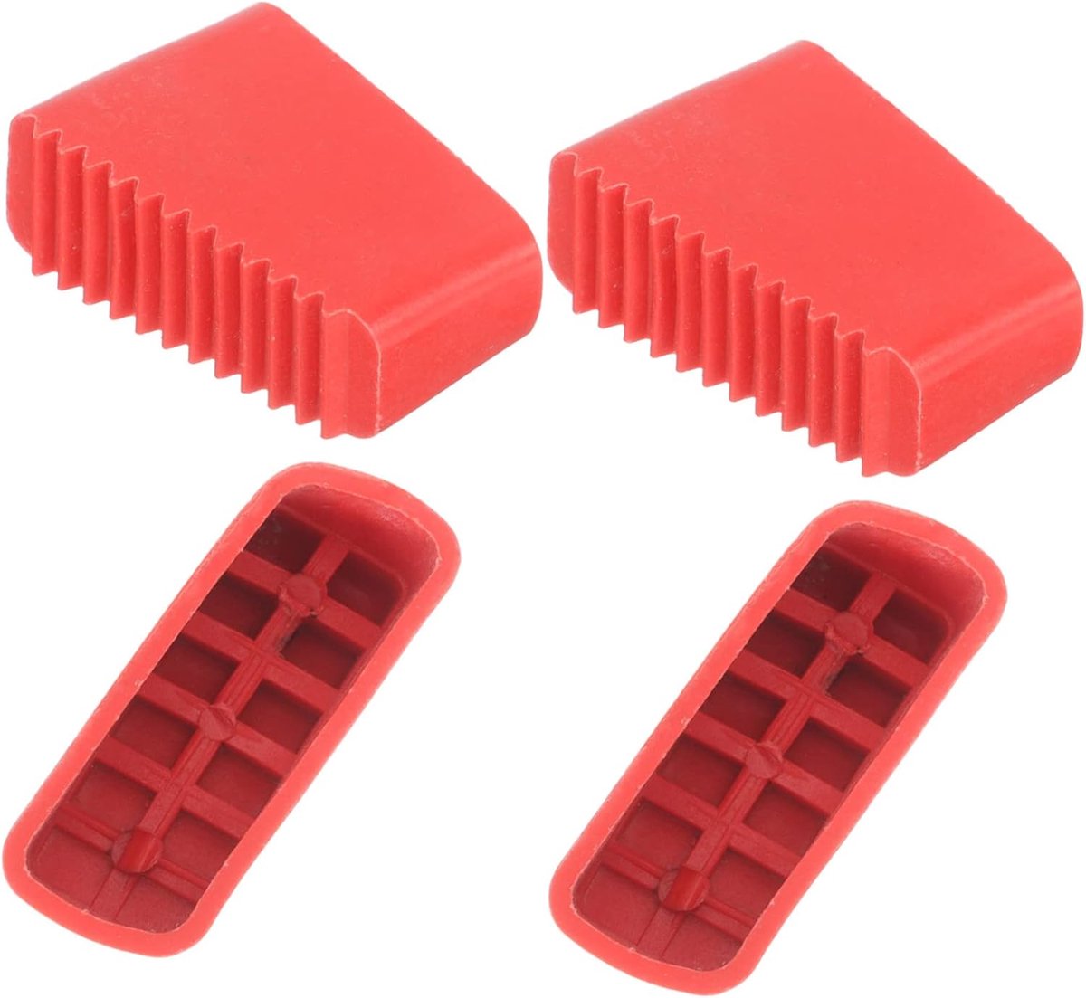 4 pieces - 5*3.8*2 cm - non-slip ladder foot covers - durable accessories for home ladders - attic ladder stepladder foot caps - stepladder feet rubber non-slip pads - easy to install - rubber foot covers - red - Image 6