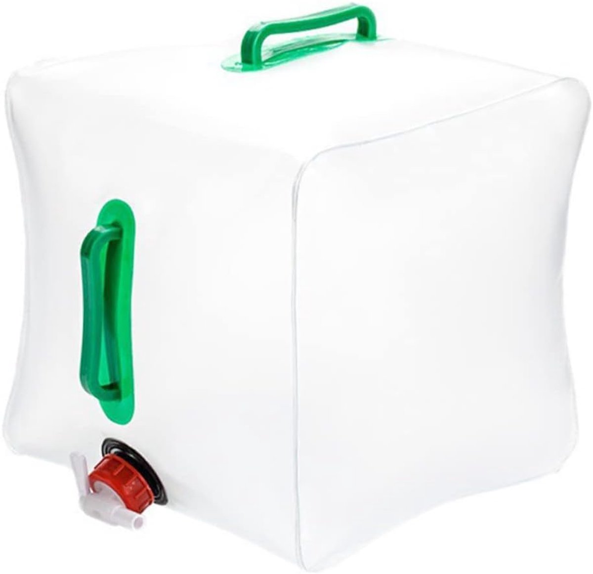 20L - Water tank - Foldable water tank - Foldable water bag - Foldable water container with tap - Portable foldable water bottle - Hydration bag - Camping hydration bag - Easy to store - Travel-friendly - With 2 handles - 28*28*26 cm - Image 1
