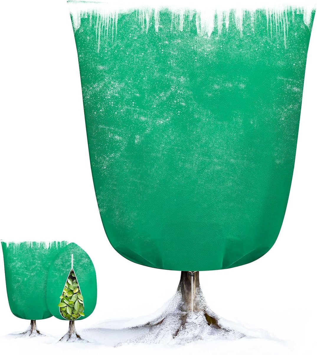 Plant Cover - 1 piece - 240*200cm - Frost Protection Plant Cover - Winter Cover - Potted Plant Bag - Frost Cloth - Plant Frost Cover - Winter Protection Bag for Plants - Winter Plant Covers - with zipper and drawstring - for outdoor plants, potted fruit t - Image 1