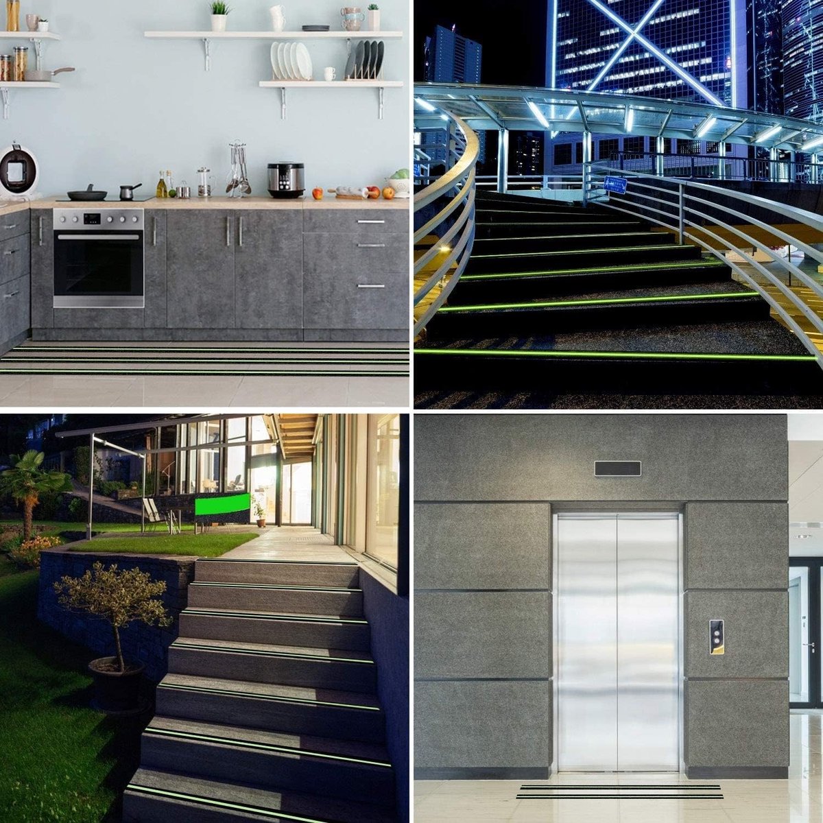 Roll Anti-slip adhesive tape - Stair tape - with glow-in-the-dark light film - Anti-slip Griptape - Glowing in the Dark - safety tape for stairs, ladders, slippery floors, indoors and outdoors - Safety tape - 5 m x 5 cm - Image 3