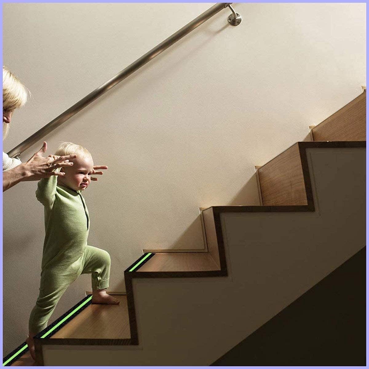 Roll Anti-slip adhesive tape - Stair tape - with glow-in-the-dark light film - Anti-slip Griptape - Glowing in the Dark - safety tape for stairs, ladders, slippery floors, indoors and outdoors - Safety tape - 5 m x 5 cm - Image 6
