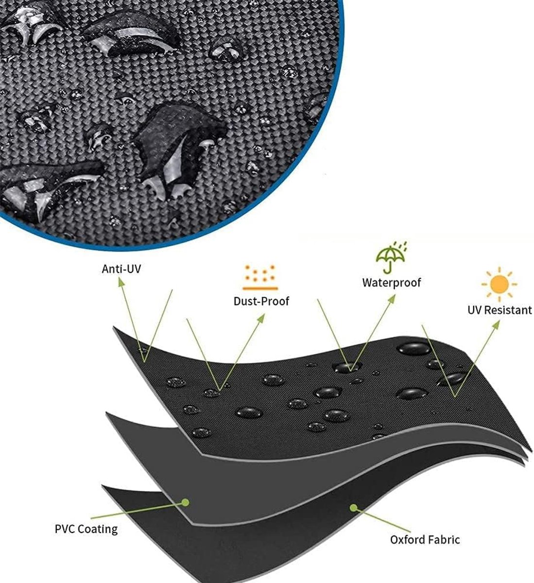 Electric Scooter Cover - Oxford Fabric 210D Electric Scooter Cover - Waterproof Scooter Cover - Dustproof - Snowproof - Sunproof - Rainproof - Protective Cover - Black - 170×61×117 cm - Image 5