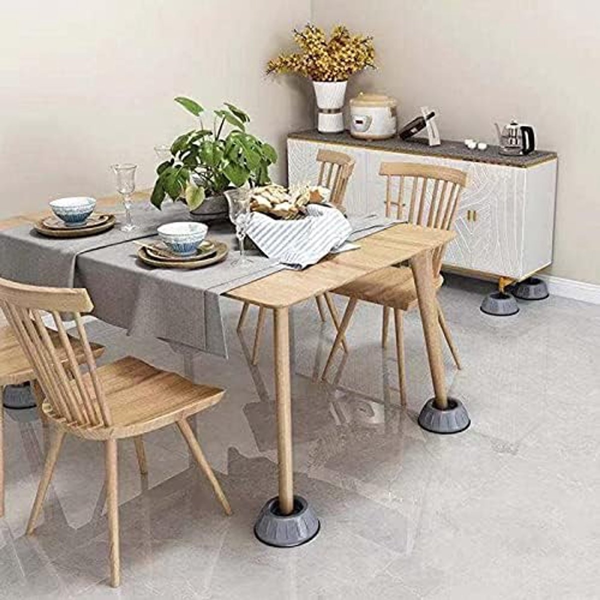 4 Pieces Vibration Washing Machine Feet - Shock Absorbers - Rubber Feet - Washing Machine Shock Absorbers - Non-slip and Quiet - Washing Machine Stand - Suitable for Washing Machine Stands - Washing Machine and Dryer Feet - Image 6