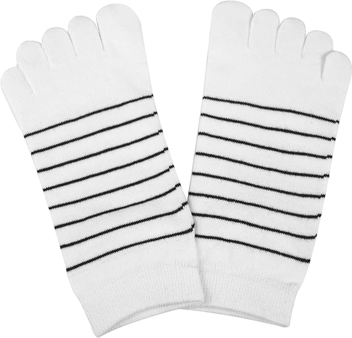 5 pairs - Toe socks - Toe socks - Yoga socks - cotton toe socks for women - Runner toe socks - Runner Toe socks - Smooth toe seam - Cotton - Comfortable Socks - sports socks - loose toe socks - breathable sports socks - white - Image 3