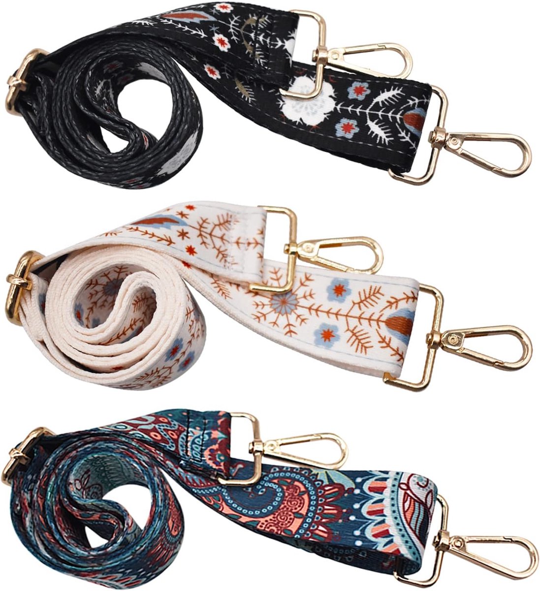 Bag Strap - 4-Piece Shoulder Strap - Bagstrap - Adjustable Bag Strap - Bag Strap - Unisex Bag Strap - shoulder strap for bag - Shoulder Strap - bag strap bag strap - Silver Buckle - For Shoulder Strap Handbag Canvas Bags DIY Accessories Unisex - Image 2