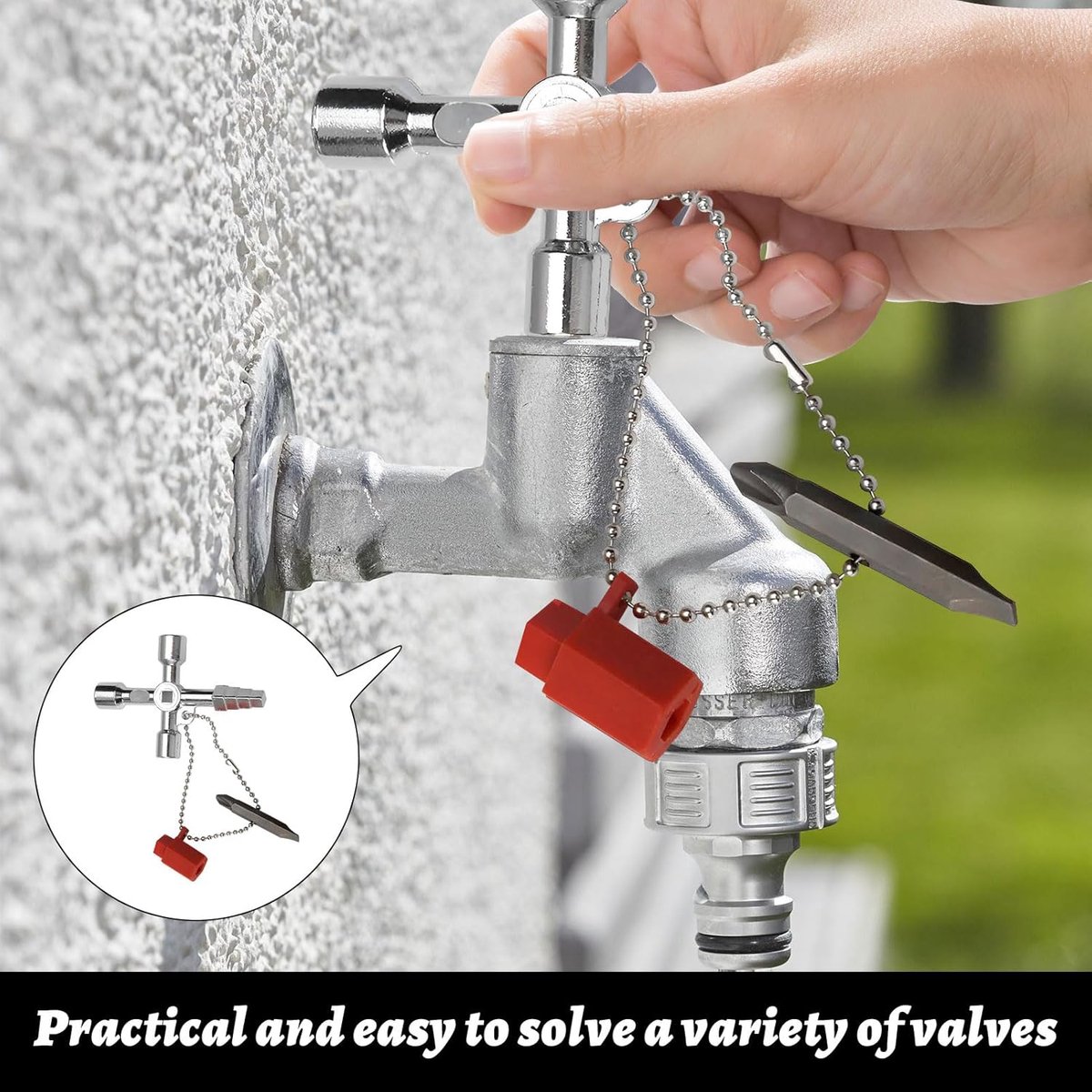 pieces - 4-way key - universal key - square key - triangular key - elevator keys - panel key - electrical meter cabinet key - multifunctional key set - for water and electricity meters, radiators, gas meters - Image 6