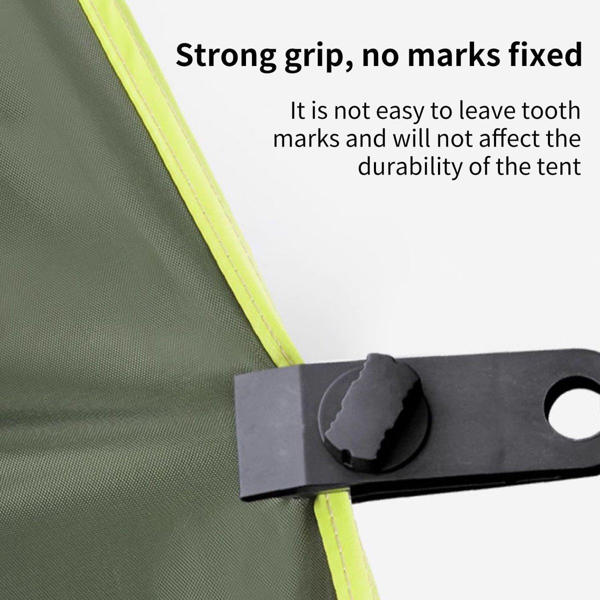 10 pieces - 2.6*8.3*3 cm - tent clips - tarp clips - clips for outdoor awnings - clips for sun sails - clips for tent tarpaulins - awning accessories - black - Image 3