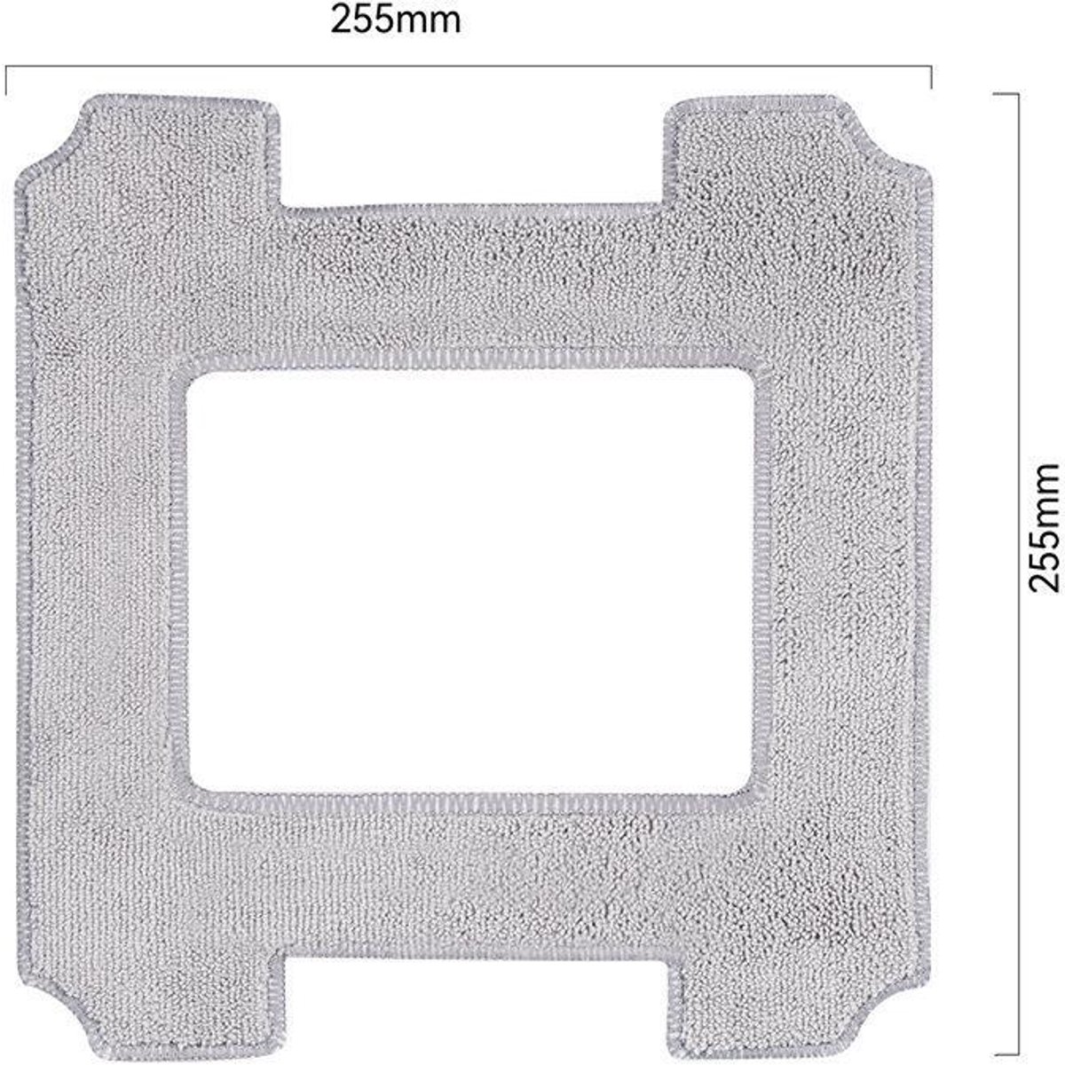 6 pieces - Microfiber cloths - Replacement mop cloths - Suitable for Ecovacs Winbot W1 / W1 Pro / W2 / W2 Omni - Mop cloths - Robot cleaning accessories - Cleaning cloths - Washable Microfiber Cloths - reusable - 255*255 mm - grey - Image 5