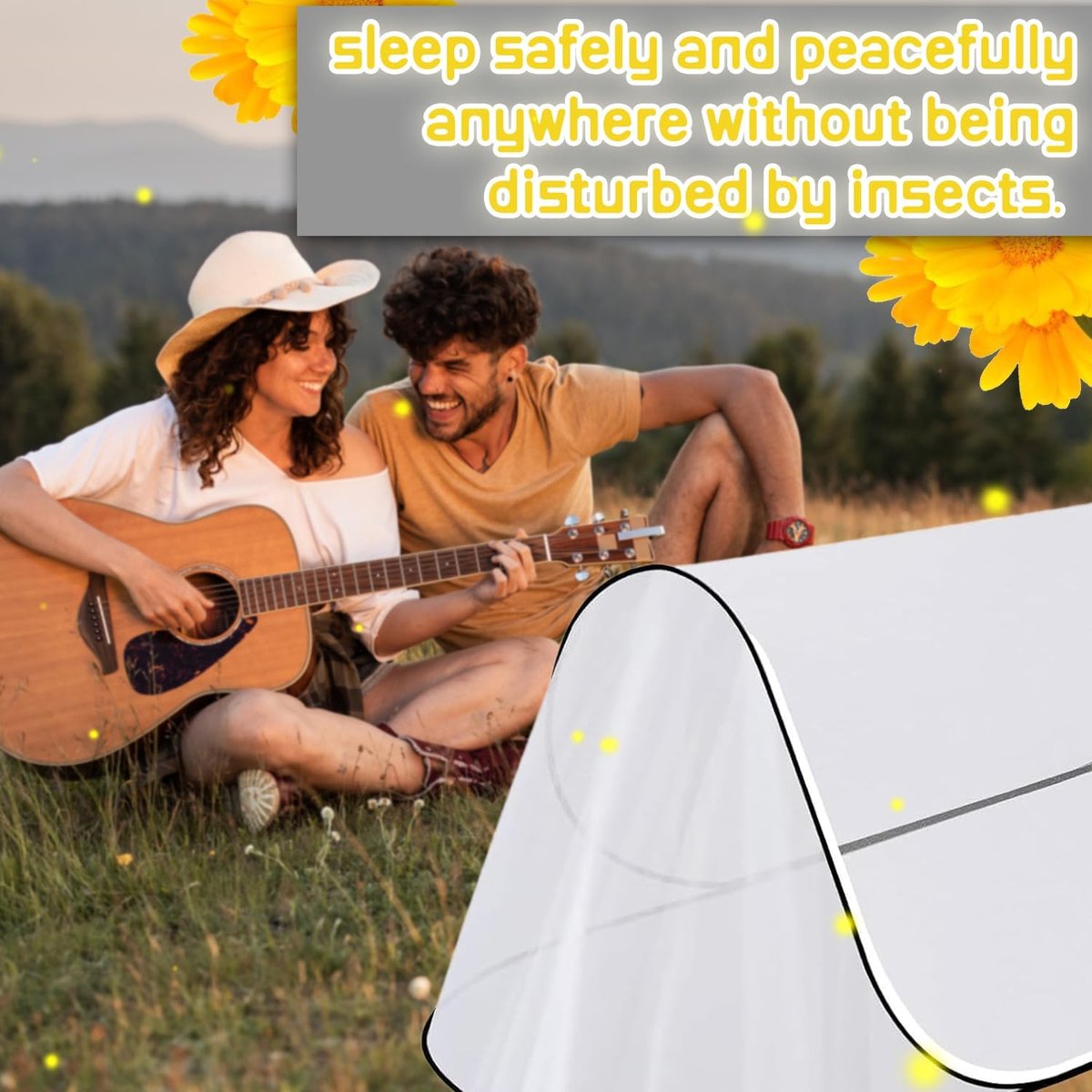ultralight foldable mosquito net - pop-up mosquito net - travel tent - portable camping tent - family mosquito net - folding bed mosquito net - 200 x 80 x 56 cm - Image 2