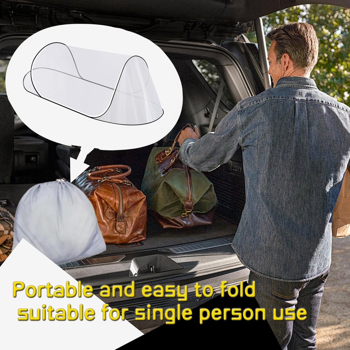 ultralight foldable mosquito net - pop-up mosquito net - travel tent - portable camping tent - family mosquito net - folding bed mosquito net - 200 x 80 x 56 cm - Image 6