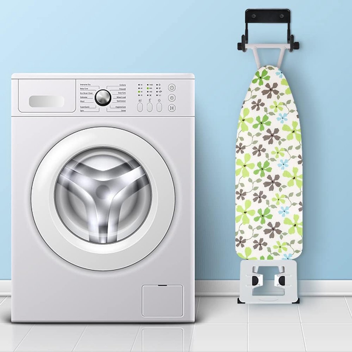 Ironing board holder - Ironing board hanging system - Hook for ironing board - Wall-mounted ironing board holder - Ironing board organizer - Hook - Storage hooks - wall hooks - tool hooks - for laundry rooms, garages and storage rooms - 12*11*6 cm - black - Image 6