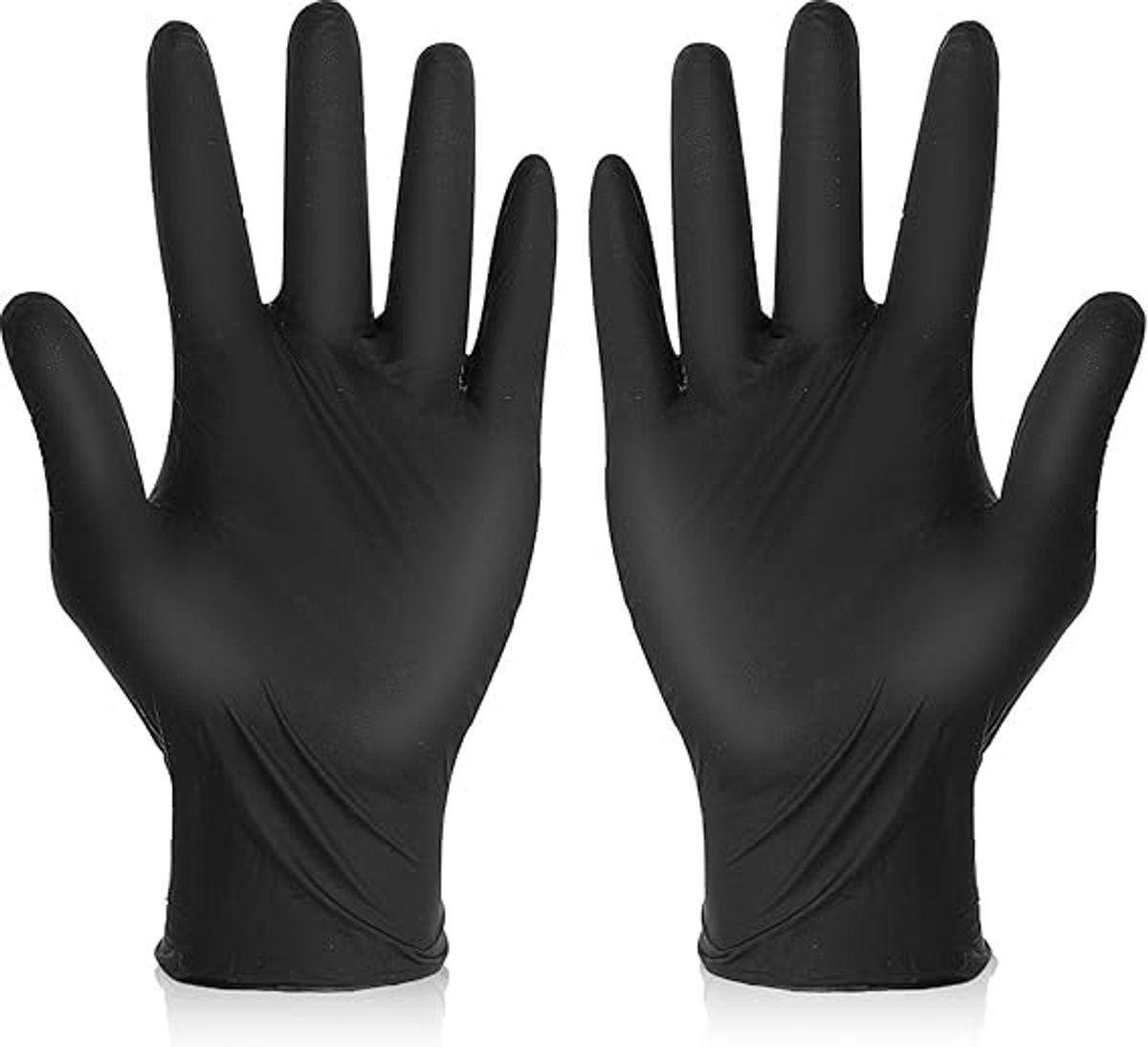 50 Pairs of Gloves - Reusable Cleaning Gloves - Black Rubber Glove - Non-Slip Bouncy Professional Hair Coloring Accessories - Size L - Image 1