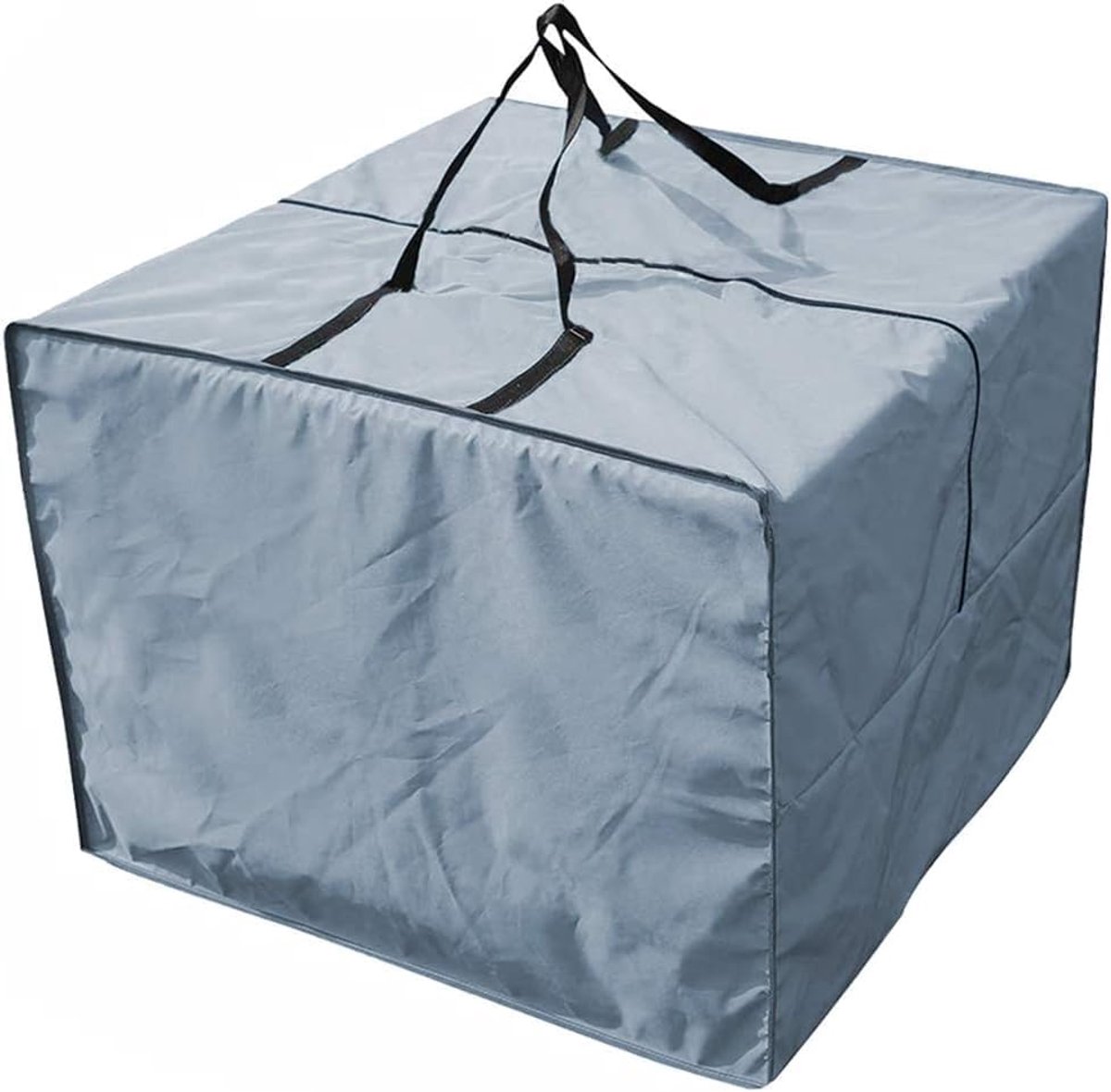 Storage bag - Furniture cover - Garden furniture cover - Storage bag for seat cushion - Oxford fabric storage bag - Waterproof storage bag - dust cover - with storage bag - with zipper, handles - for garden furniture, clothing, cushions - 81*81*61 cm - gr - Image 1
