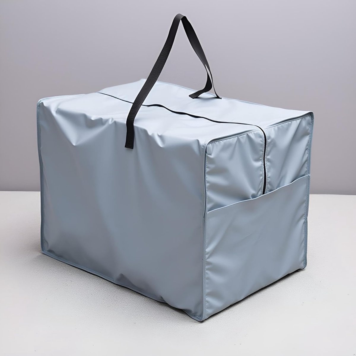 Storage bag - Furniture cover - Garden furniture cover - Storage bag for seat cushion - Oxford fabric storage bag - Waterproof storage bag - dust cover - with storage bag - with zipper, handles - for garden furniture, clothing, cushions - 81*81*61 cm - gr - Image 3