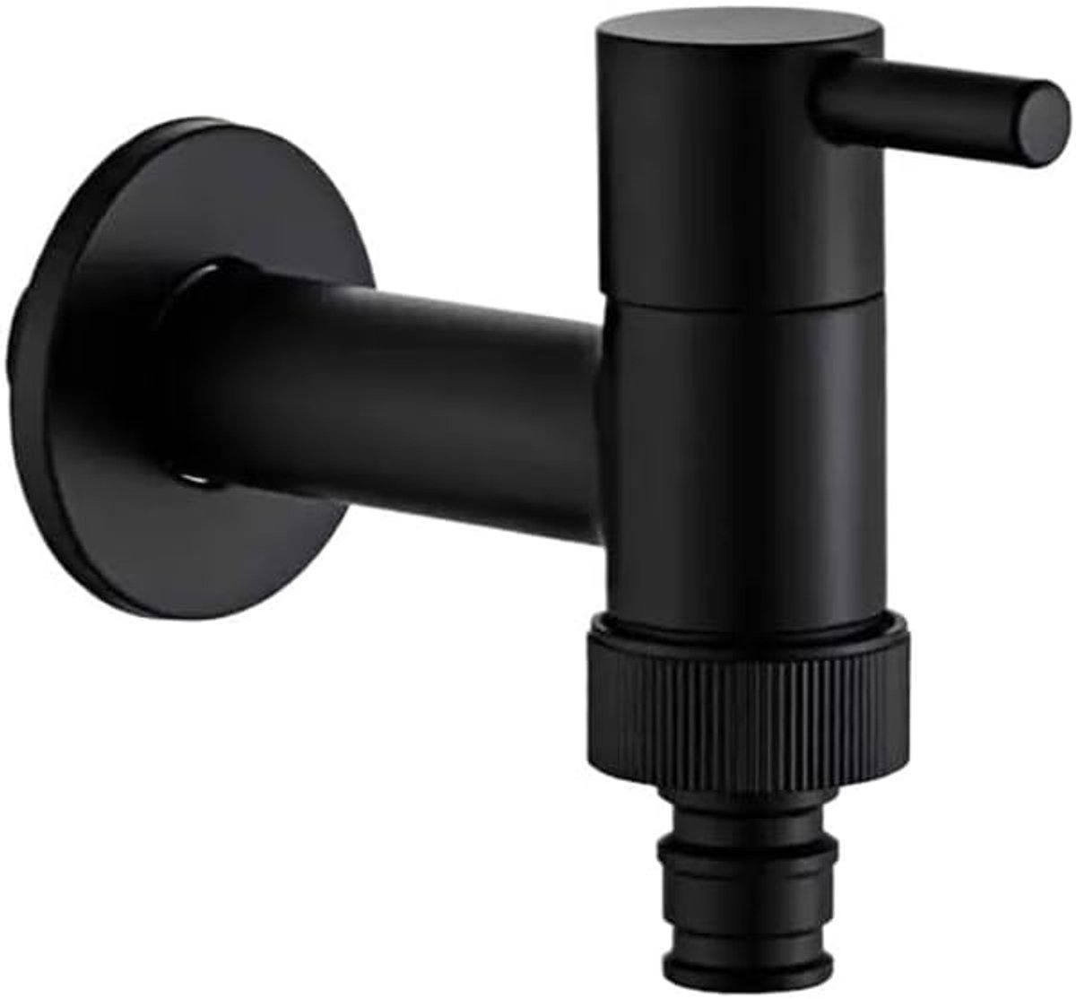 Wall-mounted tap - Material black copper - Wall mounting - Bathroom corner tap - Washing machine tap - Outdoor garden tap - Bathtub - Toilet - Mop - Swimming pool tap - Suitable for bathroom, toilet - Image 1