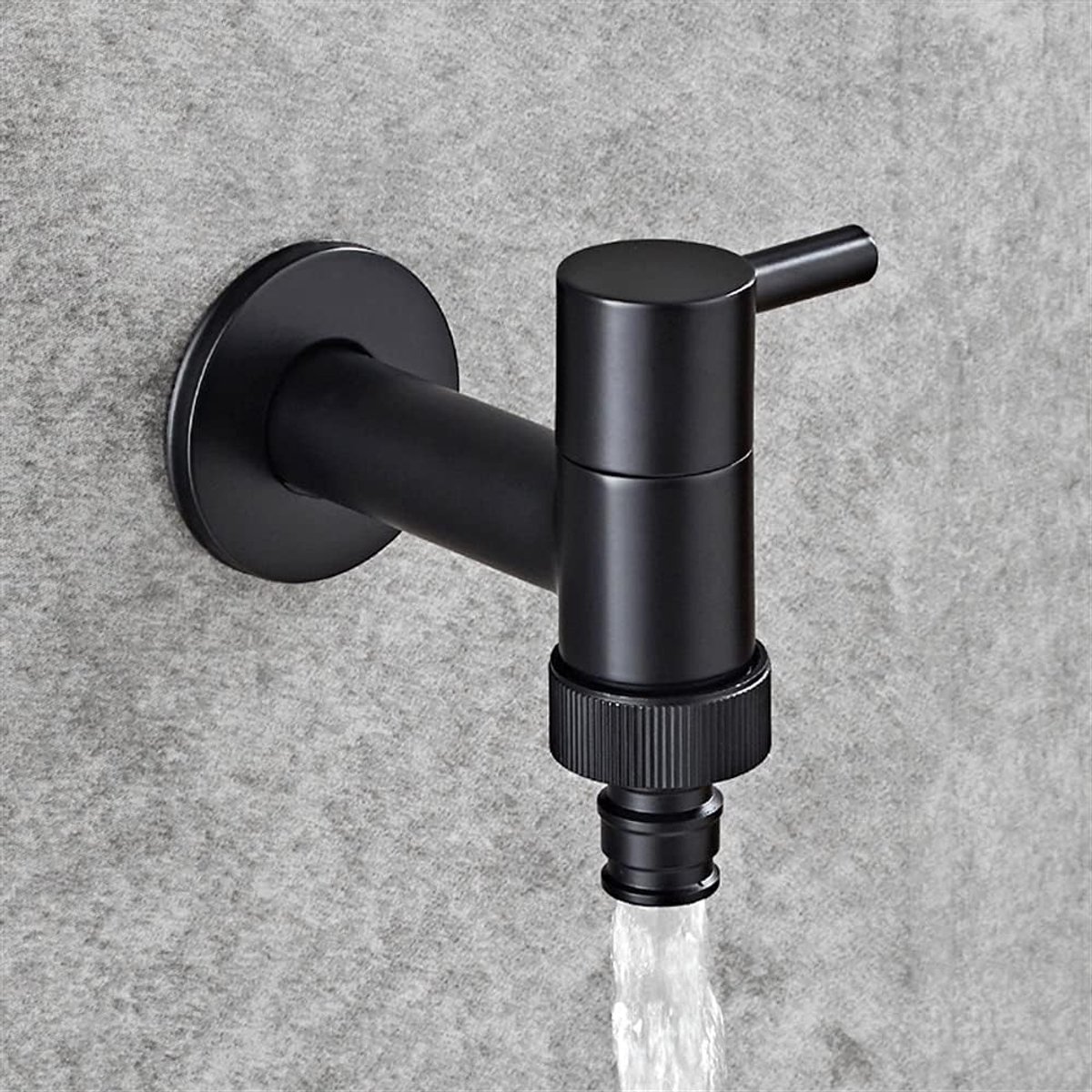 Wall-mounted tap - Material black copper - Wall mounting - Bathroom corner tap - Washing machine tap - Outdoor garden tap - Bathtub - Toilet - Mop - Swimming pool tap - Suitable for bathroom, toilet - Image 3