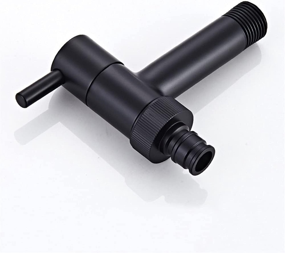 Wall-mounted tap - Material black copper - Wall mounting - Bathroom corner tap - Washing machine tap - Outdoor garden tap - Bathtub - Toilet - Mop - Swimming pool tap - Suitable for bathroom, toilet - Image 4