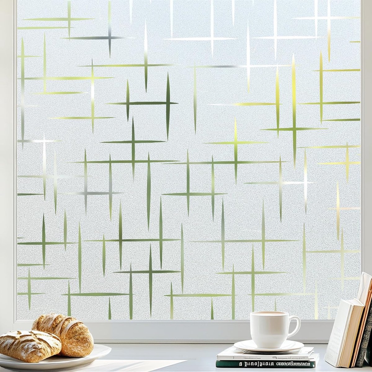 Window film - 45x200cm - anti-glare window film - Window privacy film - static window film - frosted glass decorative static sticker - Sun protection and Insulating - Self-adhesive - window film - Frosted glass - Image 1