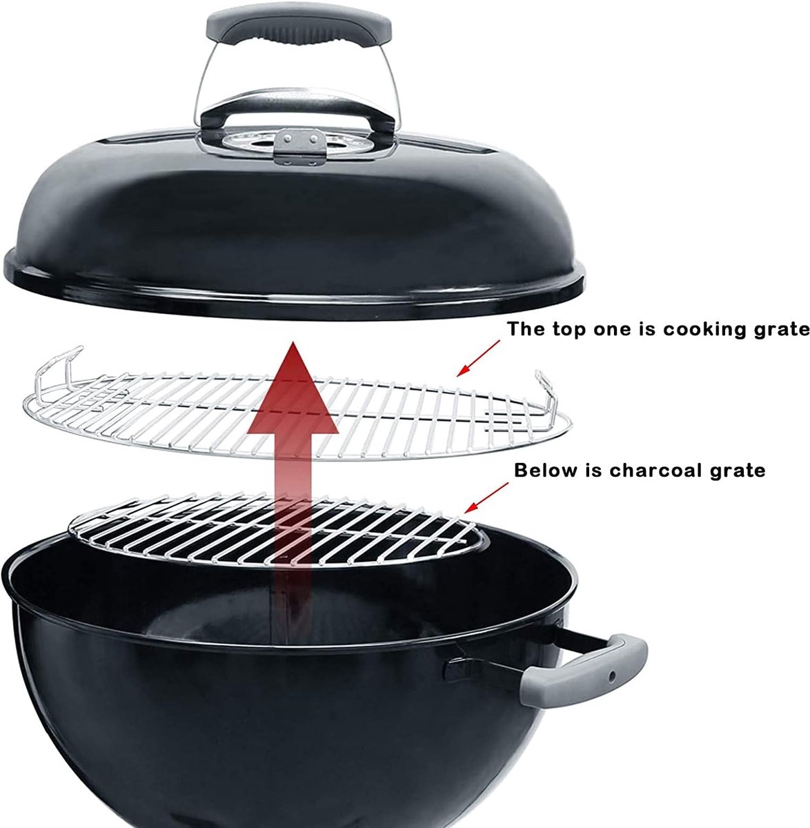 34cm Dia replacement cooking grates - Grill grate for charcoal barbecue - Replacement part for 34 cm charcoal grills - Image 2