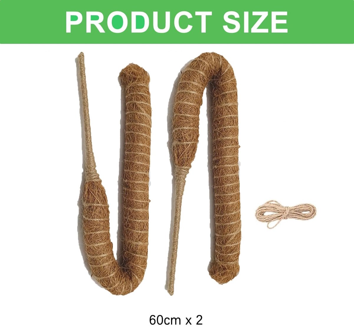 2 pieces - 60cm - Plant supports - Foldable plant support - Climbing plant stake - Monstera Stakes - Plant Stakes - for growing Monstera and other climbing plants - for supporting and guiding plant growth - brown - Image 5