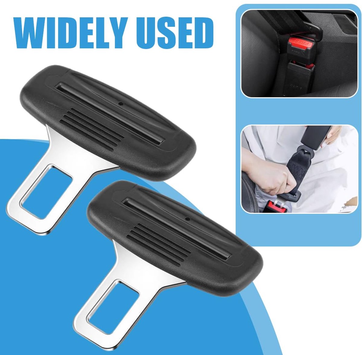 4 pieces - Seatbelt Alarm Stopper - Car Seatbelt Clip - Car Seatbelt Alarm Stopper - Alarm Stopper - Seatbelt Stop - Seatbelt Buckle - Car Seatbelt Clip - car accessories - 2.1*7 cm - black - Image 6