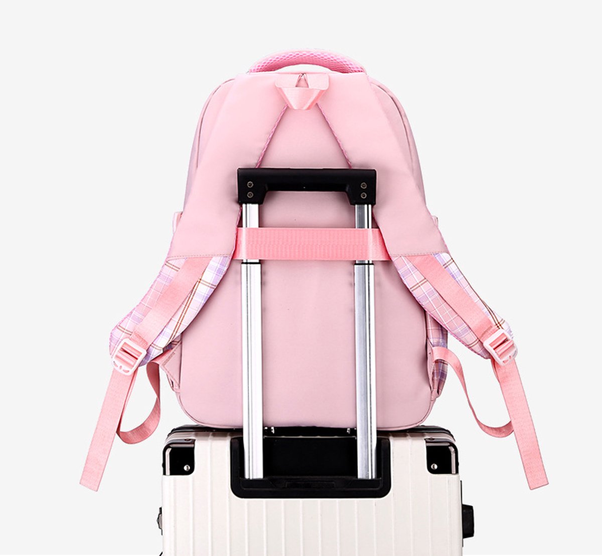 Girls School Student School Bag Outdoor Backpack - Youth School Bag - Backpack - Pink - Luxury Backpack - Laptop Bag - School Bag - Backpack - Rucksack - Large Women's Backpack - Waterproof Women's Travel Backpack - Rucksack - Teenagers - with Laptop Comp - Image 5