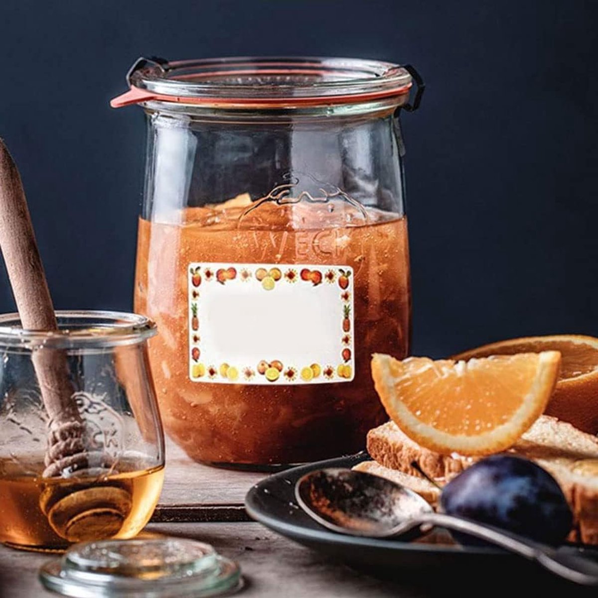 250 pieces - 5*3 cm - Label - sticker - Jam labels for jars - food freezer labels - self-adhesive jam jar labels - decorative removable sticky jam jars - labels - for kitchen food, bottles, jam, containers - Image 2
