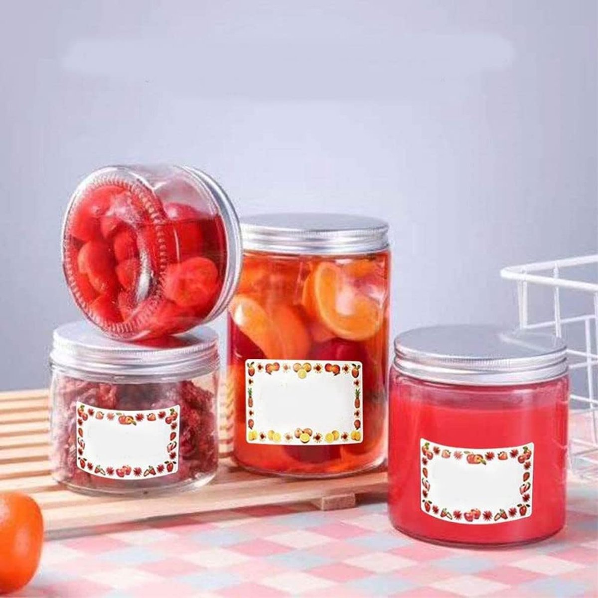 250 pieces - 5*3 cm - Label - sticker - Jam labels for jars - food freezer labels - self-adhesive jam jar labels - decorative removable sticky jam jars - labels - for kitchen food, bottles, jam, containers - Image 4