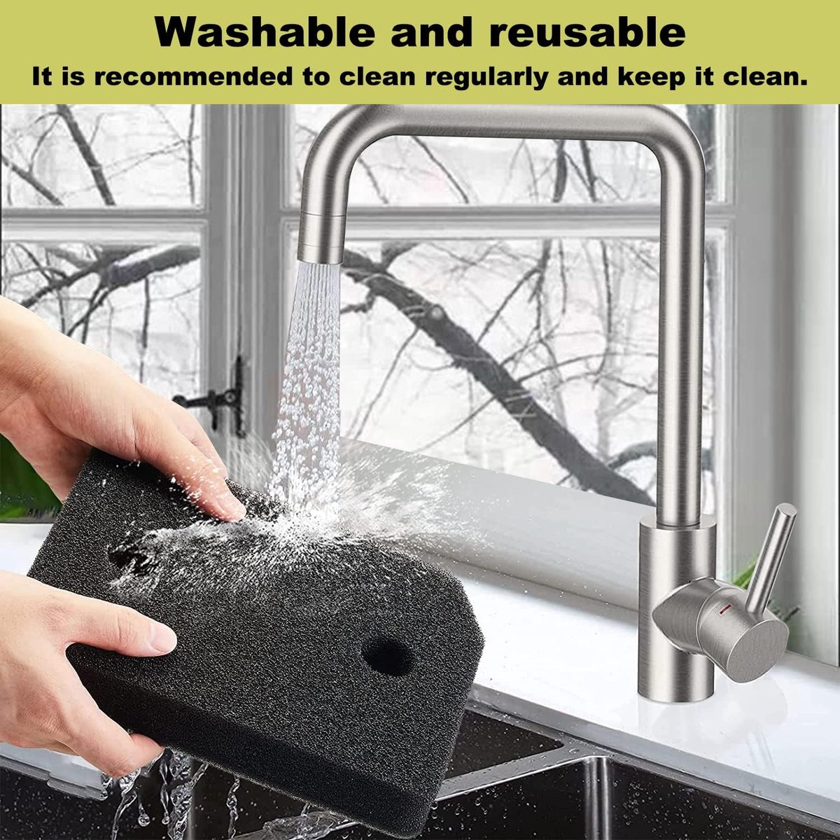 pieces - Dryer Filter Sponge Filter - Dryer filters suitable for Miele T1 - Filter sponge foam - Filter - Dryer base filter - tumble dryer plinth filter - 210 x 155 mm - Black - Image 4