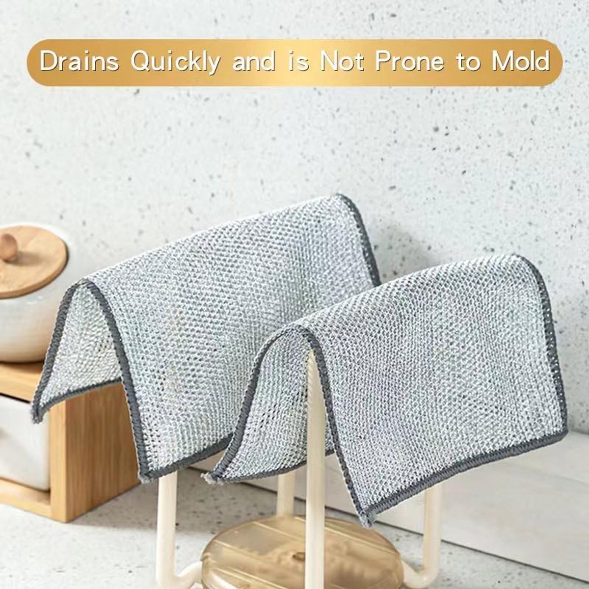 Multifunctional wire dishcloths (5 pieces) - Wire dishcloths - wire dishcloth - multifunctional anti-scratch dishcloths - Dishcloth - reusable anti-scratch - double-layer washable cleaning cloth - Window cloths - 20*20 cm - Image 5