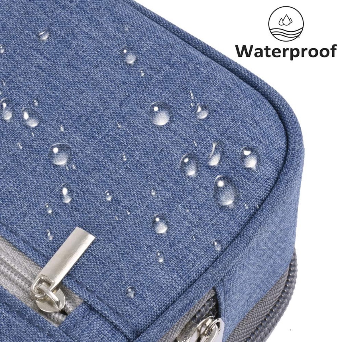Large Pencil Case - Pencil Bag for Children and Adults - Large Case - Pencil Case - Storage Box - Desk Organizer - School Pencil Case - Multifunctional Pen Bag - Pencil Case - Pen Pocket - High Volume - for Boys and Girls - Blue - Image 5