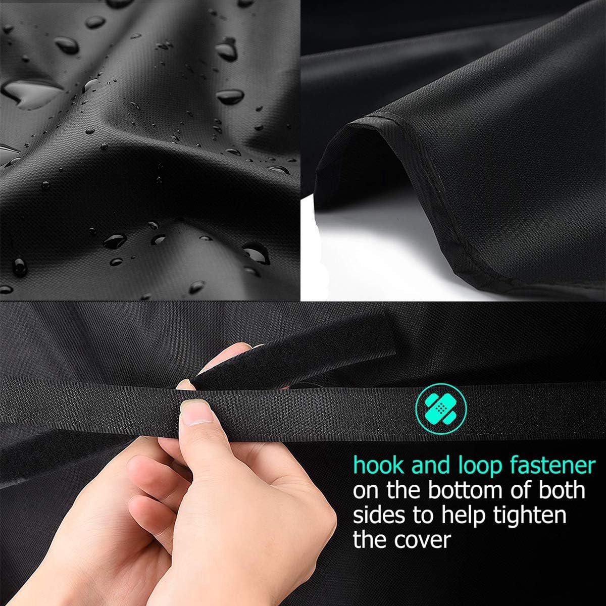 BBQ Cover 420D Oxford Fabric Barbecue Protective Tarpaulin Shockproof UV-Resistant and Waterproof (152 x 76 x 121 cm) - Image 5