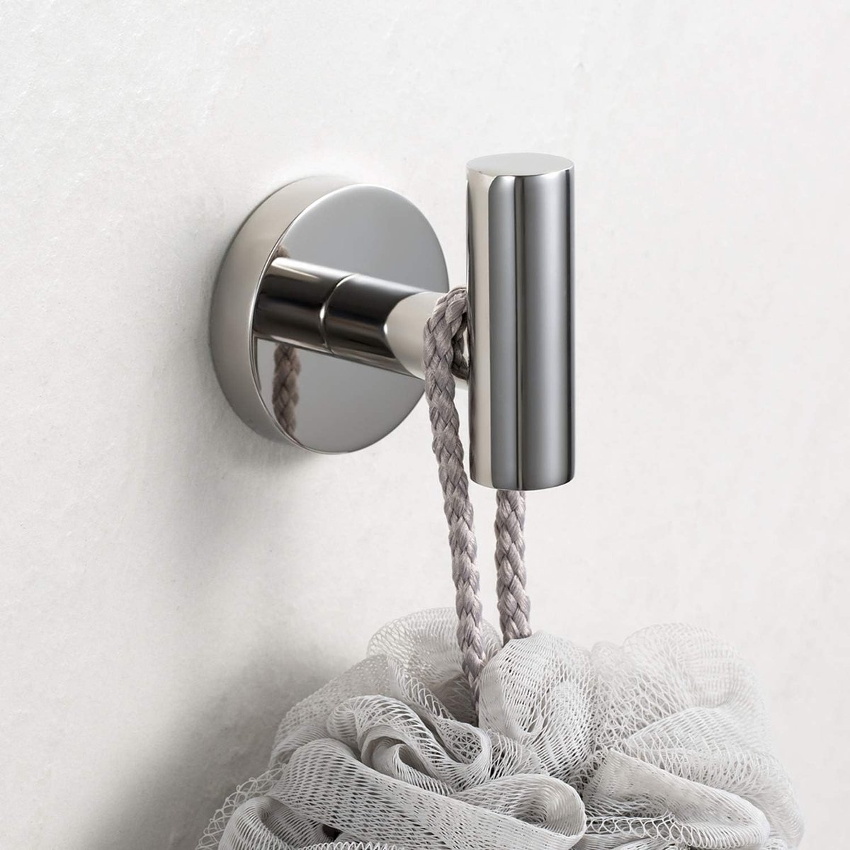 2 pieces - Towel hook - Hanging hooks - Hanging hooks - Bathroom towel hooks - Key hook - Clothes hook - Hat hook - Wall hooks - stainless steel hook - with screws - for bathroom, kitchen, garage, home, hotel, office - 5.5*6 cm - silver - Image 2