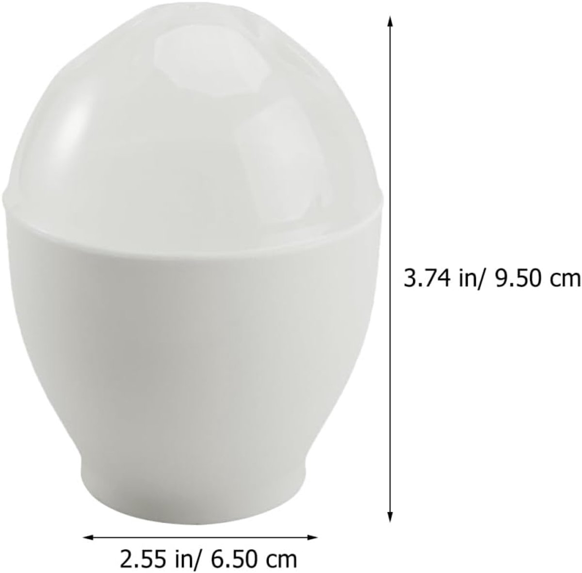 4 pieces - microwave egg cooker - egg cooker - making non-stick eggs and scrambled eggs - for instant breakfast - PP plastic steam cups - 6.5 x 9.5 cm - kitchen utensils - non-stick coating - for home kitchen - white - Image 5