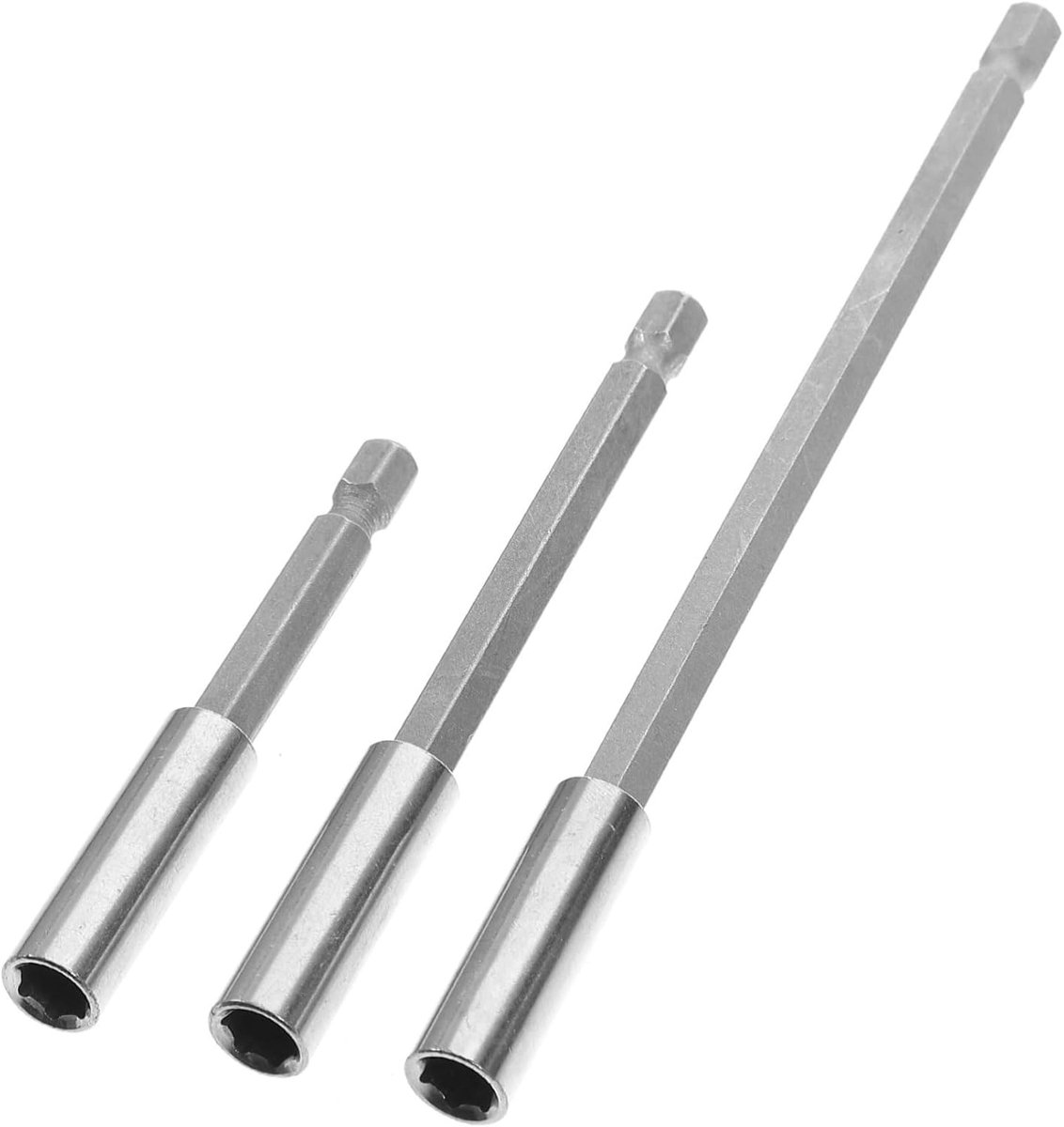 pieces - magnetic drill extension holder - magnetic bit holder set - hexagonal shank - magnetic drill chuck - quick-change bit set for electric drill and screwdriver - for car maintenance, DIY and repairs - 60/100/150 mm - Image 1