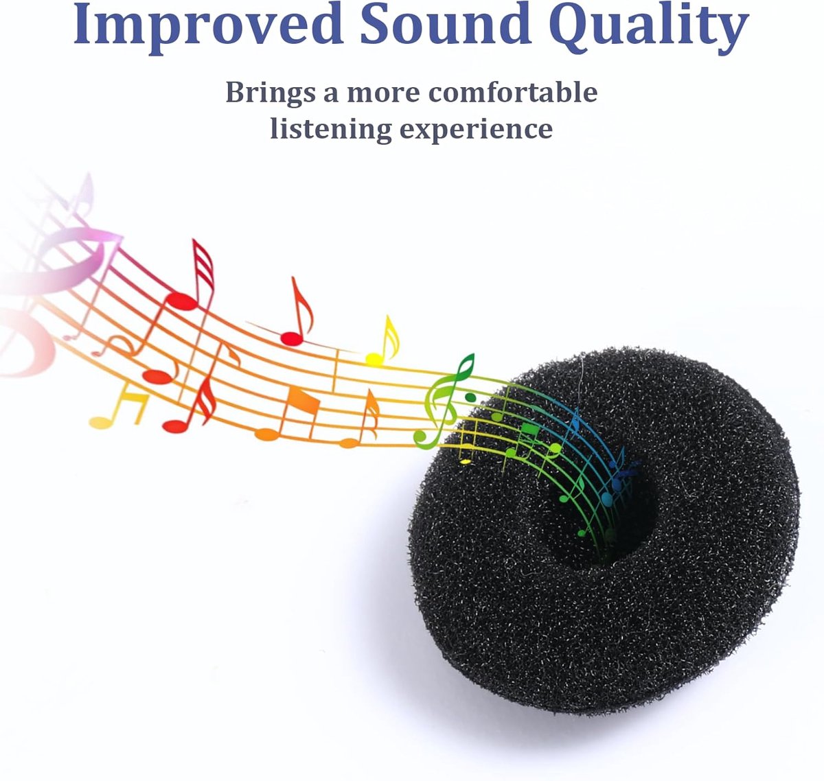 12 Pieces Soft Foam Replacement Ear Cushions - Headphone Ear Cushions - Universal - Sponge Earplug Cushions - for MP3 MP4 Headphones - Image 5