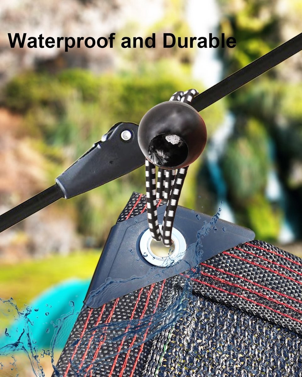 50 pieces - 6 inch - Elastic rope - Elastic cord - Tensioning elastic - tension cord - ball bungee cords - with balls - reusable - for golf nets, soccer goals, camping, tent poles, hose - black rope white spot - 150*22 mm - Image 3