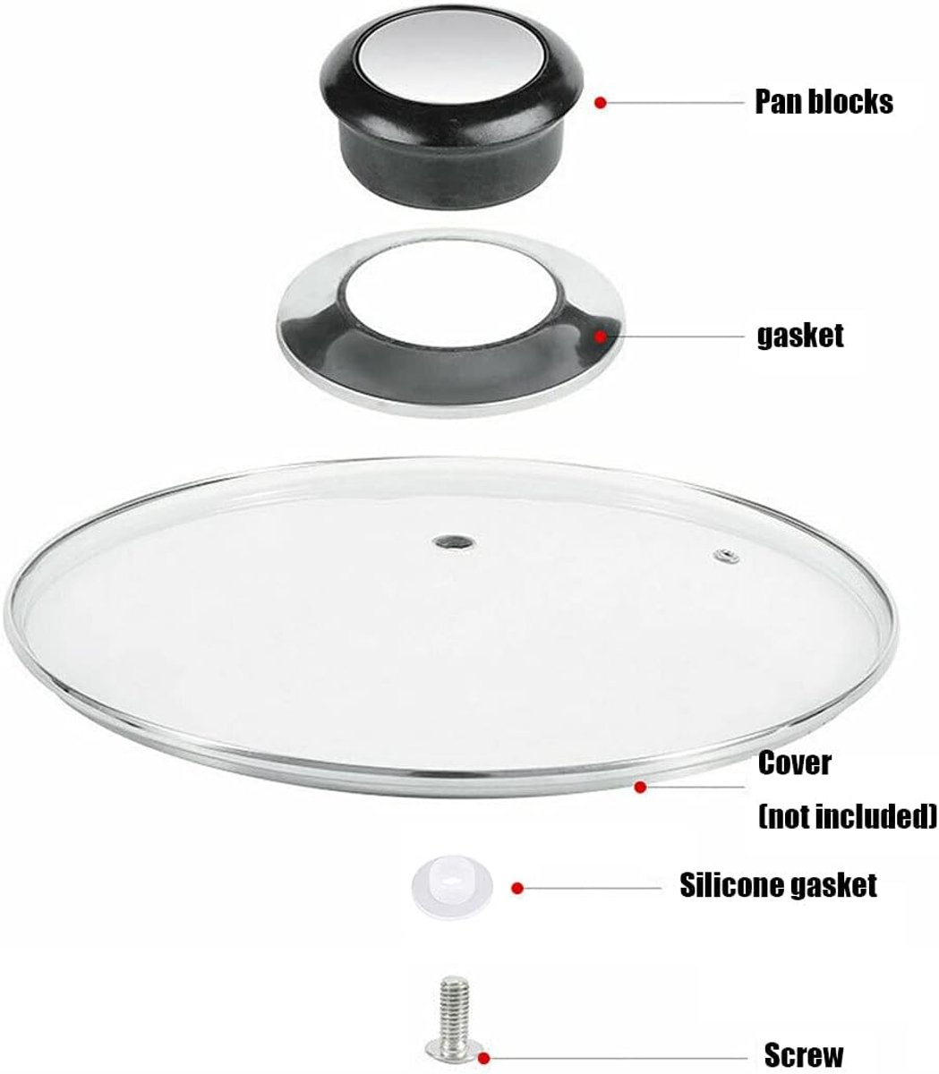 Pot Lid Knob - 8 Pieces - Universal Kitchen Knobs - Lid Knob - 5-12mm Universal - Stainless Steel - Lid Handle - Lid Knob - Pan Lid Holding Handle - Saucepan Lid Knobs - Kitchen Cookware Knob - Anti-Burn Knob - Image 4