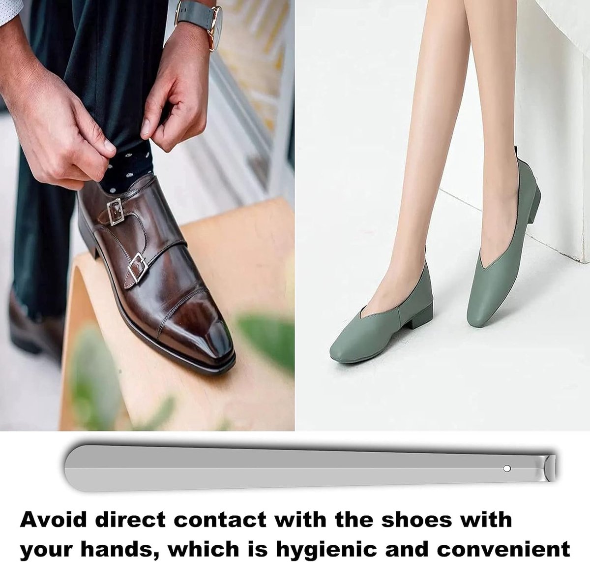 Shoehorn - Shoe puller - 30 cm - shoehorns - shoe spoon - stainless steel shoehorn - durable and strong - long shoehorn - width 1.2 mm - silver - Image 4